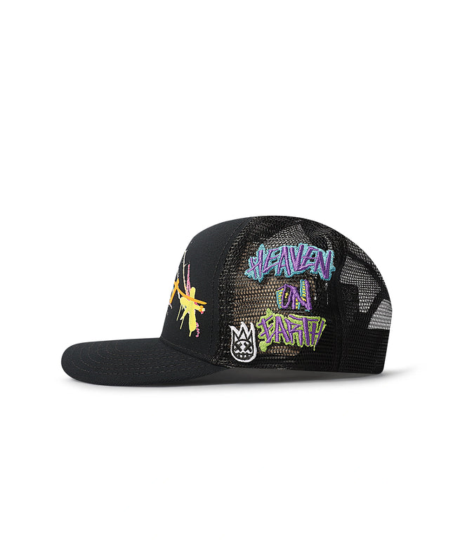 Cult Of Individuality Graffiti Trucker Hat - Black