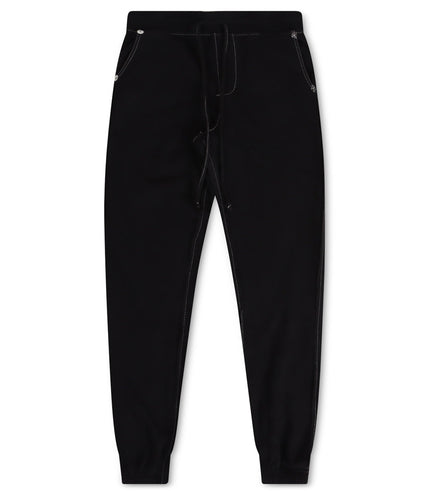 TRUE RELIGION BIG T DRAWSTRING JOGGER - JET BLACK TRUE RELIGION