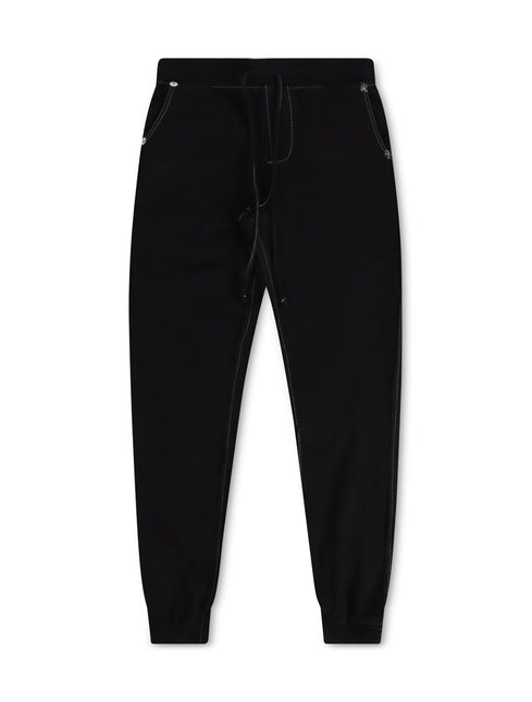 TRUE RELIGION BIG T DRAWSTRING JOGGER - JET BLACK TRUE RELIGION