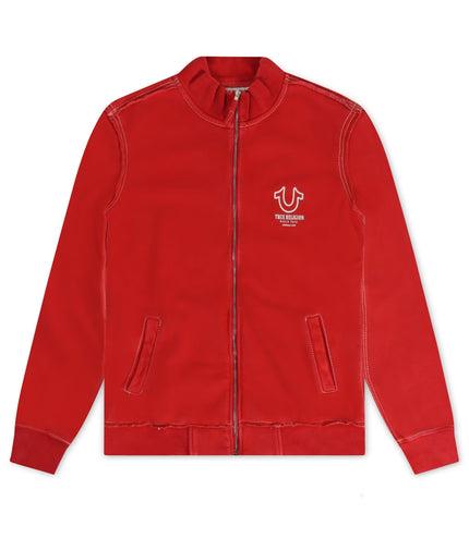 TRUE RELIGION BIG T TRACK JACKET - WASHED RED TRUE RELIGION