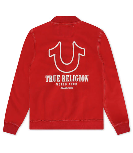 TRUE RELIGION BIG T TRACK JACKET - WASHED RED TRUE RELIGION