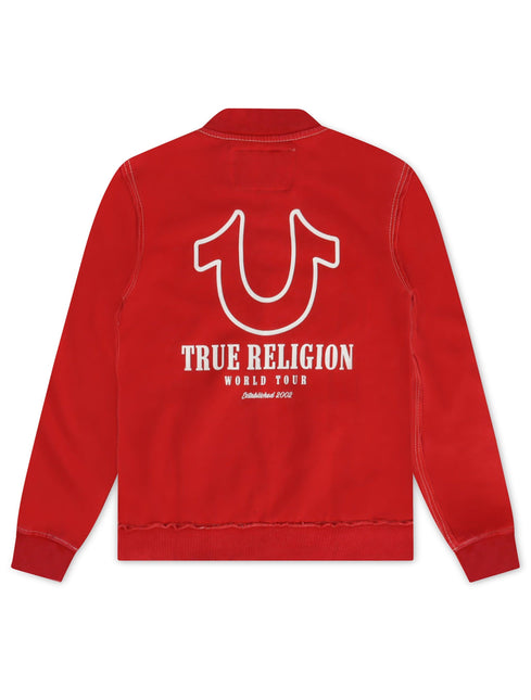 TRUE RELIGION BIG T TRACK JACKET - WASHED RED TRUE RELIGION