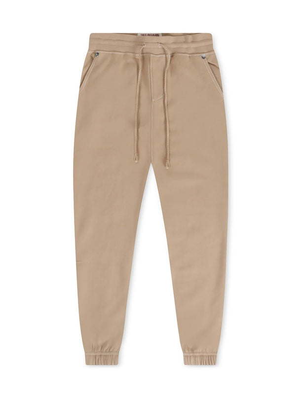 TRUE RELIGION BIG T LOGO JOGGER - TRAVERTINE TRUE RELIGION