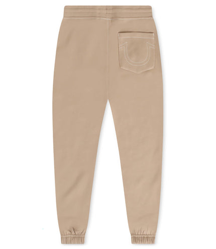 TRUE RELIGION BIG T LOGO JOGGER - TRAVERTINE TRUE RELIGION