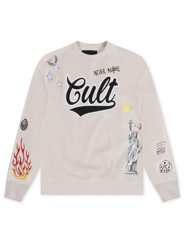 CULT OF INDIVIDUALITY FLEECE CREW NECK - GRAFFITI CULT OF INDIVIDUALITY