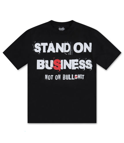 STARGAZING STAND ON BUSINESS TEE - BLACK STARGAZING