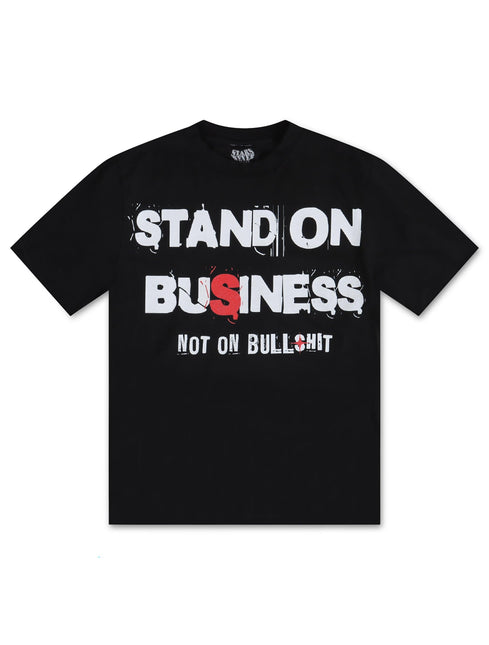 STARGAZING STAND ON BUSINESS TEE - BLACK STARGAZING