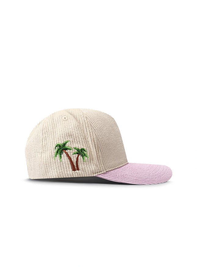 Reference Paradise La Corduroy Hat - Cream/Lavender