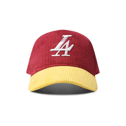 Reference Paradise La Corduroy Hat - Burgundy/Yellow