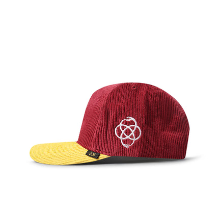 Reference Paradise La Corduroy Hat - Burgundy/Yellow