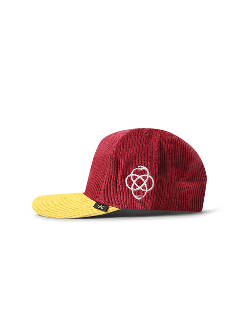 Reference Paradise La Corduroy Hat - Burgundy/Yellow