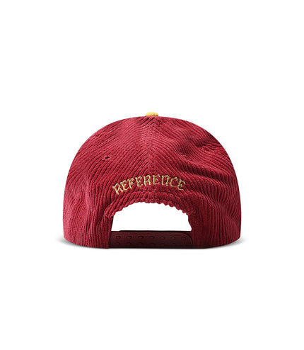Reference Paradise La Corduroy Hat - Burgundy/Yellow