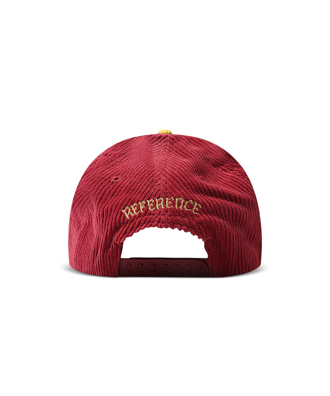 Reference Paradise La Corduroy Hat - Burgundy/Yellow