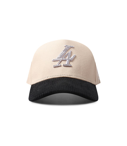Reference Paradise La Crystals Hat - Cream/Black Corduroy