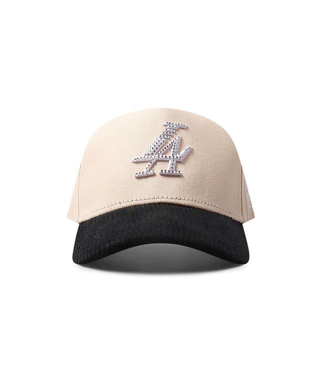 Reference Paradise La Crystals Hat - Cream/Black Corduroy