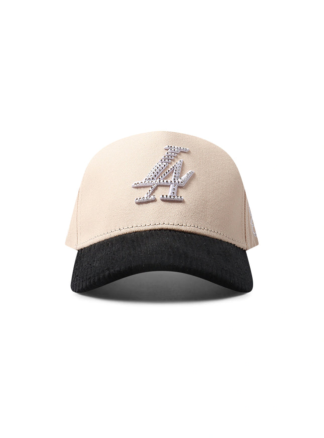 Reference Paradise La Crystals Hat - Cream/Black Corduroy