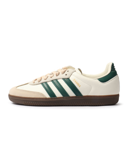 Adidas Womens Samba OG - White/Green Sand