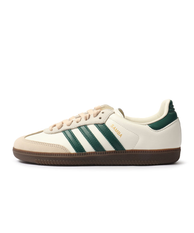 Adidas Womens Samba OG - White/Green Sand