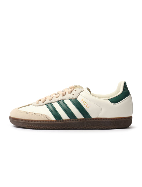 adidas Women's Samba OG Shoes - Off White/Collegiate Green & Sand Strata - 9 adidas Women's Samba OG Shoes - Off White/Collegiate Green & Sand Strata - 9