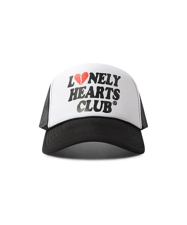 Lonely Hearts Club Broken Heart Trucker Hat - White/Black