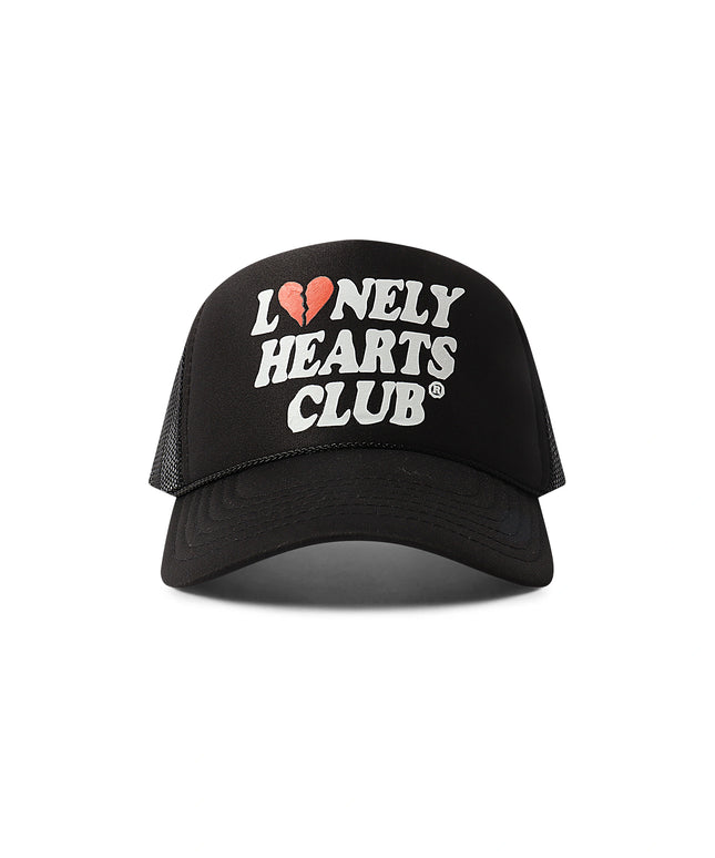 Lonely Hearts Club Broken Heart Trucker Hat - Black