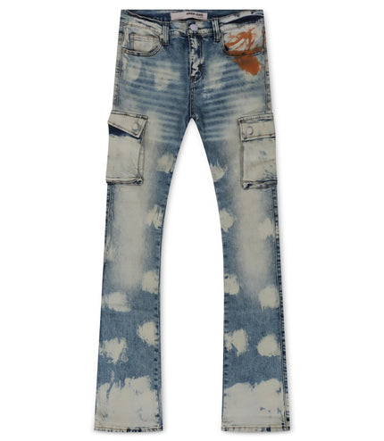 ARMOR JEANS CARGO STACKED - LIGHT OIL PRINT ARMOR JEANS