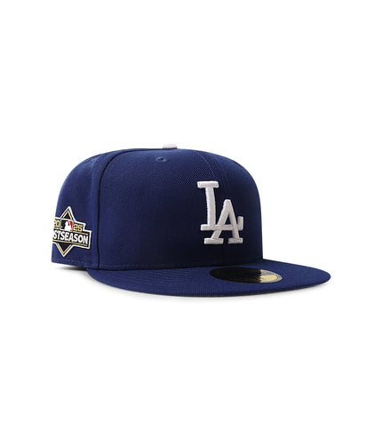 New Era 5950 LA Dodgers Post Season 2025 Fitted Hat - Blue