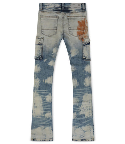 ARMOR JEANS CARGO STACKED - LIGHT OIL PRINT ARMOR JEANS