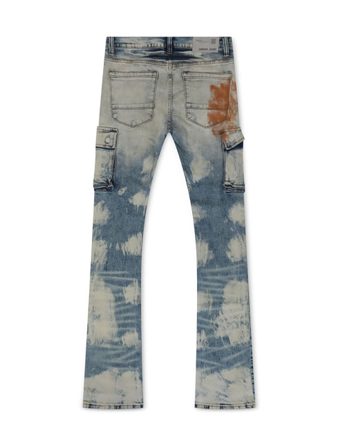 ARMOR JEANS CARGO STACKED - LIGHT OIL PRINT ARMOR JEANS