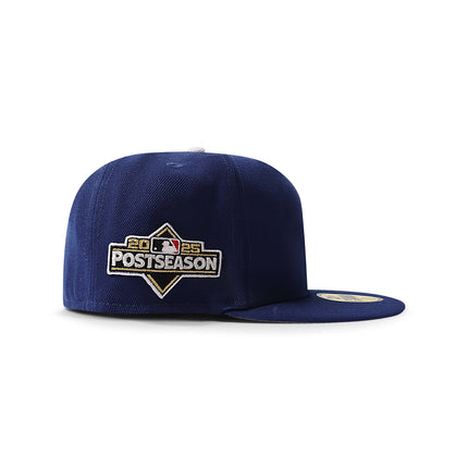 New Era 5950 LA Dodgers Post Season 2025 Fitted Hat - Blue - Denim Exchange