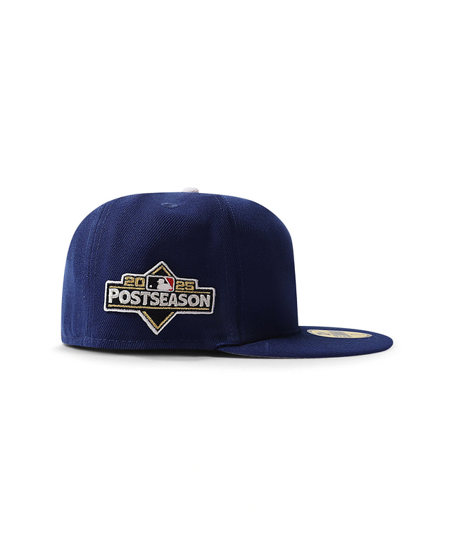 New Era 5950 LA Dodgers Post Season 2025 Fitted Hat - Blue