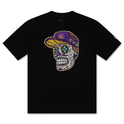 NEW ERA LA LAKERS NBA SUGAR SKULL TEE -  BLACK NEW ERA