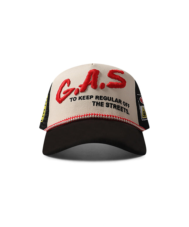 GasNYC G.A.S. Trucker Hat - Cream/Black