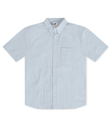 NIKE MENS SEERSUCKER BUTTON DOWN SHIRT - ARMORY BLUE NIKE