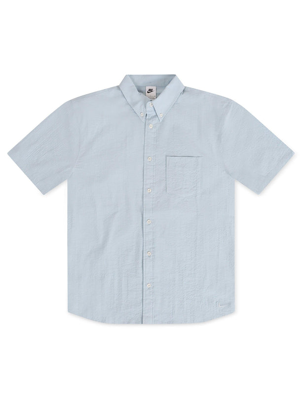 NIKE MENS SEERSUCKER BUTTON DOWN SHIRT - ARMORY BLUE NIKE