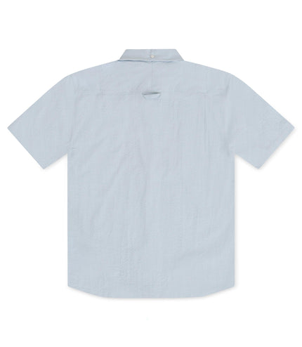 NIKE MENS SEERSUCKER BUTTON DOWN SHIRT - ARMORY BLUE NIKE