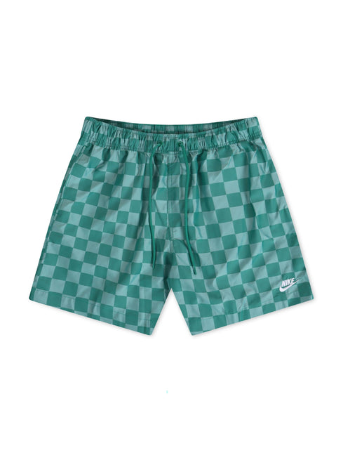 NIKE MENS CLUB SHORTS - CHECKERED GREEN NIKE