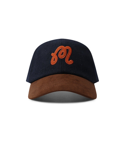 Malbon Script Dad Hat - Navy