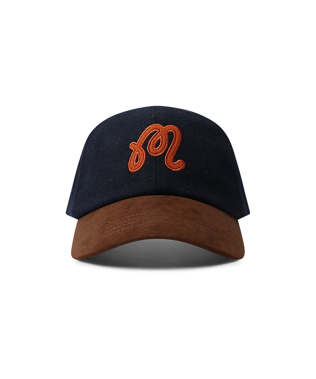 Malbon Script Dad Hat - Navy