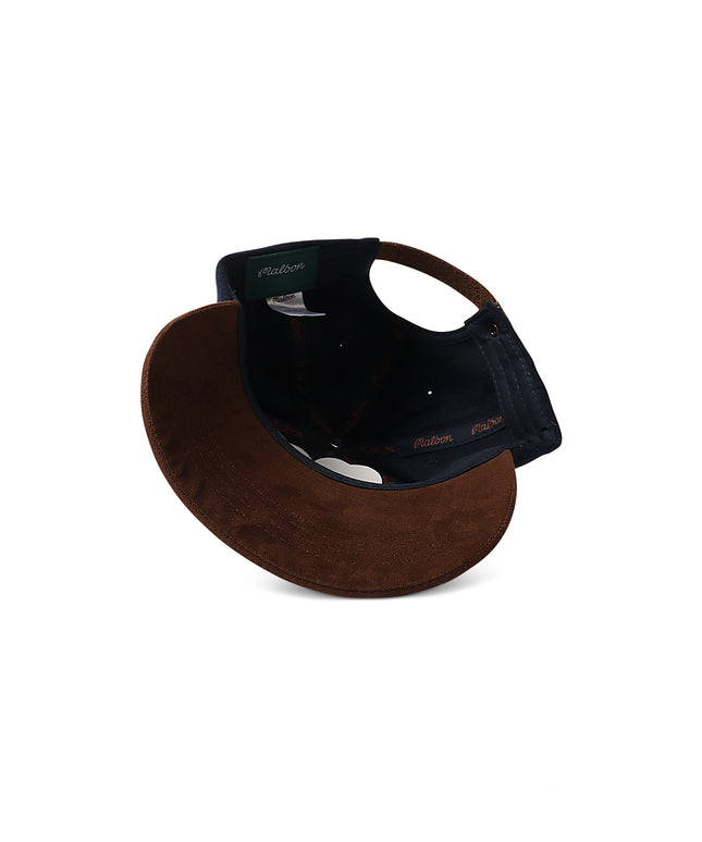 Malbon Script Dad Hat - Navy