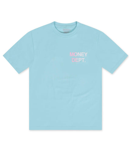 MONEY DEPT GRADIENT GRAPHIC TEE - TEAL/PINK MONEY DEPT