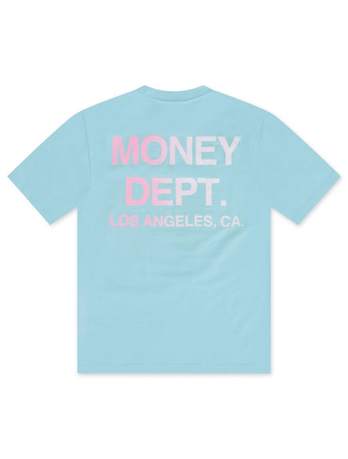 MONEY DEPT GRADIENT GRAPHIC TEE - TEAL/PINK MONEY DEPT