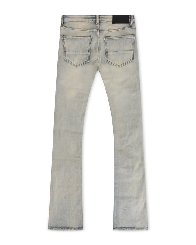 AJENDA CARGO STACKED JEANS - DIRTY WASH