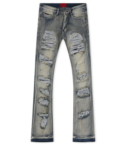 AJENDA STACKED JEANS - LIGHT WASH AJENDA