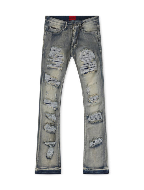 AJENDA STACKED JEANS - LIGHT WASH AJENDA