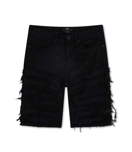 JORDAN CRAIG PYTHON DENIM SHORTS - BLACK JORDAN CRAIG