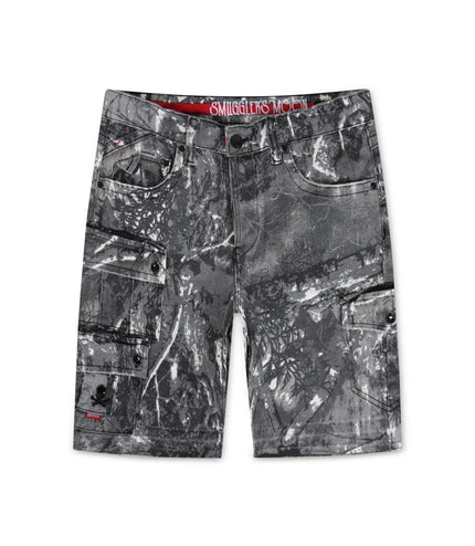 SMUGGLERS MOON WOVEN BOTTOM - BLACK CAMO SMUGGLERS MOON