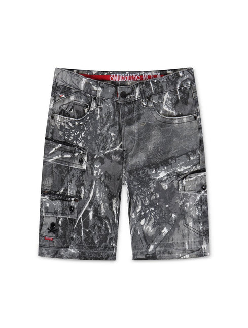 SMUGGLERS MOON WOVEN BOTTOM - BLACK CAMO SMUGGLERS MOON