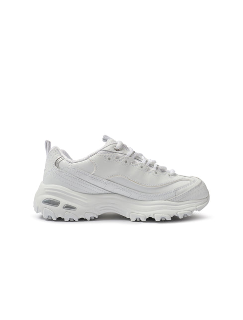 Skechers Womens D'Lites Fresh Start Shoes - White - denim exchange