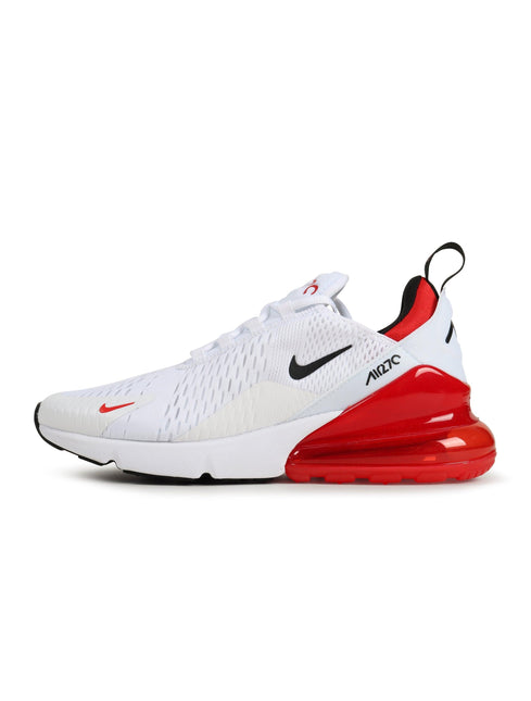 NIKE MENS AIR MAX 270 - WHITE/RED NIKE